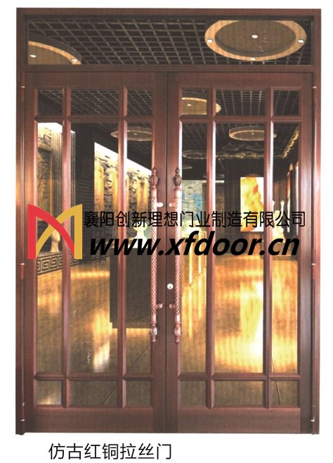 仿古紅銅拉絲肯德基門(mén)